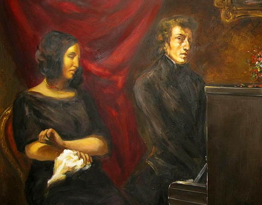 Chopin and George Sand at the piano.